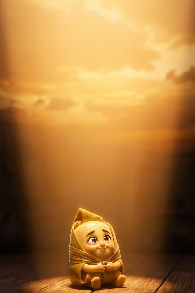 Wings of a Dream: the smallest tamale glowing in golden light at the end of the story